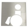Indicador Servicios Discapacitados 100x100 mm Inox Mate