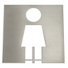Indicador Servicios Mujer 100x100 mm Inox Mate