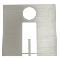 Indicador Servicios Hombre 100x100 mm Inox Mate