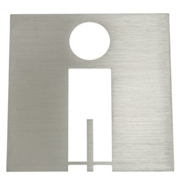Indicador Servicios Hombre 100x100 mm Inox Mate