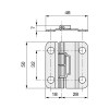 Bisagras de pala - Bisagra Asimétrica 50x36 mm Níquel