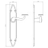 Manivelas de forja - Juego Manivelas con Placa Castilla 11100 275x45 mm Negro