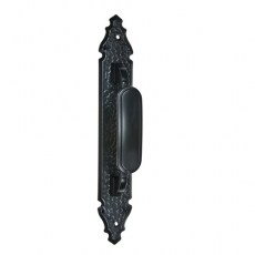 Manillones, pomos y llamadores de forja - Manillón con Placa 11101 275x45 mm Negro