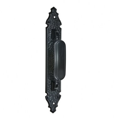 Manillones, pomos y llamadores de forja - Manillón con Placa 11101 275x45 mm Negro