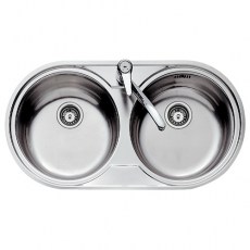 TEKA Fregadero Circular DR-80 2C con Orificio para Grifo