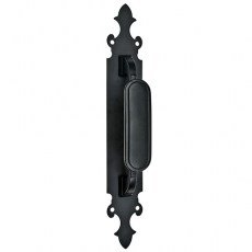 Manillones, pomos y llamadores de forja - Manillón con Placa 11158 275x43 mm Negro