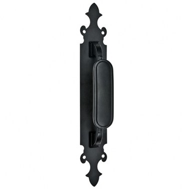 Manillones, pomos y llamadores de forja - Manillón con Placa 11158 275x43 mm Negro