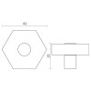 Pomos mueble - Pomo Hexagonal 1115LT Latón y Cristal