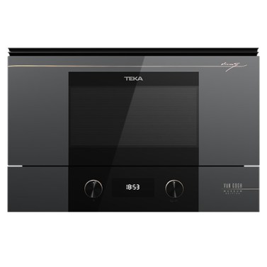 Microondas - TEKA Microondas Grill Van Gogh ML 82 VG Cristal Gris Oscuro y Negro