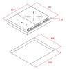 Placas de inducción - TEKA Encimera Flex Inducción IZS 67620 MST 3 zonas Cristal Negro