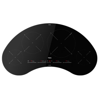 Placas de inducción - TEKA Encimera Inducción KC 94628 MST BK 3 Zonas Cristal Negro