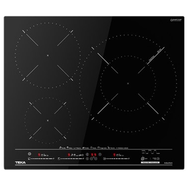 Placas de inducción - TEKA Encimera Inducción MestrePaeller IZC 63632 MPT BK 3 Zonas Cristal Negro