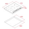 Placas de inducción - TEKA Encimera Inducción MestrePaeller IZC 63632 MPT BK 3 Zonas Cristal Negro