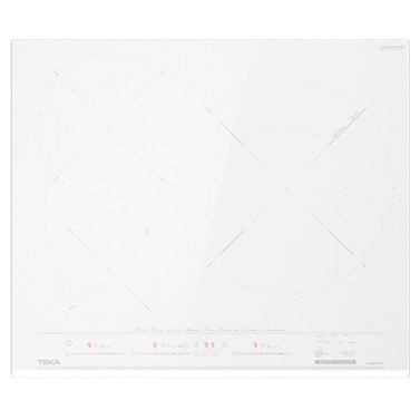 Placas de inducción - TEKA Encimera Inducción MestrePaeller  IZC 63632 MPT 3 Zonas Cristal Blanco