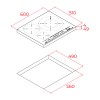 Placas de inducción - TEKA Encimera Inducción MestrePaeller  IZC 63632 MPT 3 Zonas Cristal Blanco
