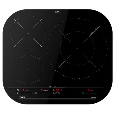 Placas de inducción - TEKA Encimera Inducción IKC 63320 MSP BK 3 Zonas Cristal Negro