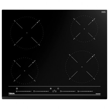 Placas de inducción - TEKA Encimera Inducción IZC 64010 MSS 4 Zonas Cristal Negro