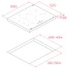 Placas de inducción - TEKA Encimera Inducción IBC 63110 SSM 3 Zonas Cristal Negro