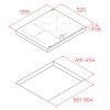 Placas de inducción - TEKA Encimera Flex Inducción IBF 63210 SSM BK 3 zonas Cristal Negro