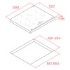 Placas de inducción - TEKA Encimera Inducción IBC 63 BF110 3 Zonas Cristal Negro