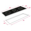 Vitrocerámicas - TEKA Encimera Vitrocerámica TRC 83631 3 Zonas Cristal Negro