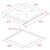 Vitrocerámicas - TEKA Encimera Vitrocerámica TZC 63120 TTC BK 3 Zonas Cristal Negro
