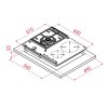 Placas de inducción - TEKA Encimera Hybrid Inducción + Gas JZC 63312 ABN 3 Zonas Cristal Negro
