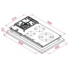 Placas de inducción - TEKA Encimera Hybrid Inducción + Gas JZC 94313 ABN 4 Zonas Negro
