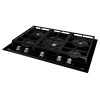 Placas de gas - TEKA Encimera Gas Butano GZC 75330 XBA 5 Fuegos Crsital Negro