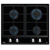 Placas de gas - TEKA Encimera Gas Butano GZC 64300 XB 4 Fuegos Cristal Negro