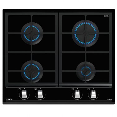 Placas de gas - TEKA Encimera Gas Butano GZC 64300 XB 4 Fuegos Cristal Negro