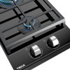 Placas de gas - TEKA Encimera Gas Butano GZC 32300 XB 2 Fuegos Cristal Negro