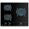 Placas de gas - TEKA Encimera Gas Butano GBC 63010 3 Fuegos Cristal Negro