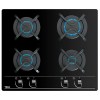 Placas de gas - TEKA Encimera Gas Butano GBC 64000 KBB 4 Fuegos Cristal Negro
