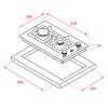 Placas de gas - TEKA Encimera Gas Butano EFX 30.1 2G AI AL CI  2 Fuegos Inox