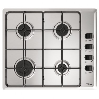 Placas de gas - TEKA Encimera Gas Butano HLX 640 KL 4 Fuegos Inox