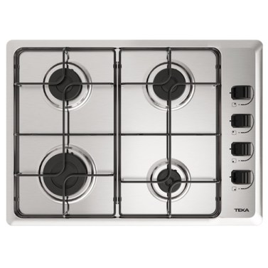 Placas de gas - TEKA Encimera Gas Butano HLX 540 KL 4 Fuegos Inox