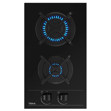 Placas de gas - TEKA Encimera Gas Butano GBC 32000 KLB 2 Fuegos Cristal Negro