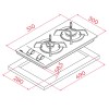 Placas de gas - TEKA Encimera Gas Butano GBC 32000 KLB 2 Fuegos Cristal Negro