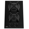 Placas de gas - TEKA Encimera Gas Butano GBC 32000 KLB 2 Fuegos Cristal Negro