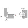 Bisagras Varias - Bisagra Cazoleta Ø26 mm H19 Estilo Provenzal sin Remate 1129 Cuero