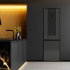 Frigoríficos - TEKA Frigorífico Van Gogh RBF 88670 VG 2 Puertas Cristal Gris Oscuro y Negro