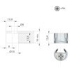 Herraje para mueble - Excéntrica Unión PK2 16mm Ø18mm Gris