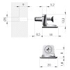 Herraje para mueble - Soporte Unión PK2 con Tornillo y Taco Ø5 mm