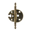 Bisagras Varias - Bisagra Regulable Estilo Provenzal con Remates 35x18 mm Cuero
