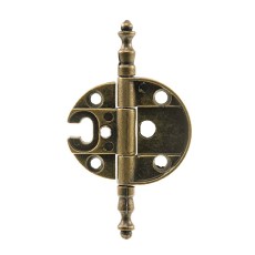 Bisagras Varias - Bisagra Regulable Estilo Provenzal con Remates 35x18 mm Cuero