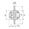 Bisagras Varias - Bisagra Regulable Estilo Provenzal con Remates 35x18 mm Cuero