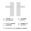 Manivelas de forja - Juego Manivelas con Placa 11457 275x43 mm Negro