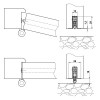 Burlete Embutir MOD1 1500 mm Aluminio