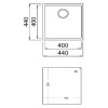 TEKA Fregadero Tegranite+ Square 40.40 TG Negro